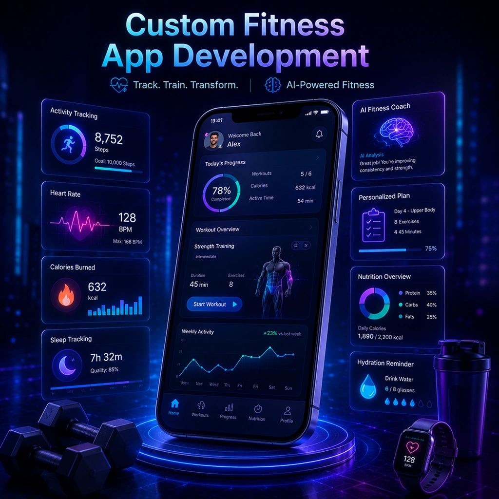Custom fitness app development services